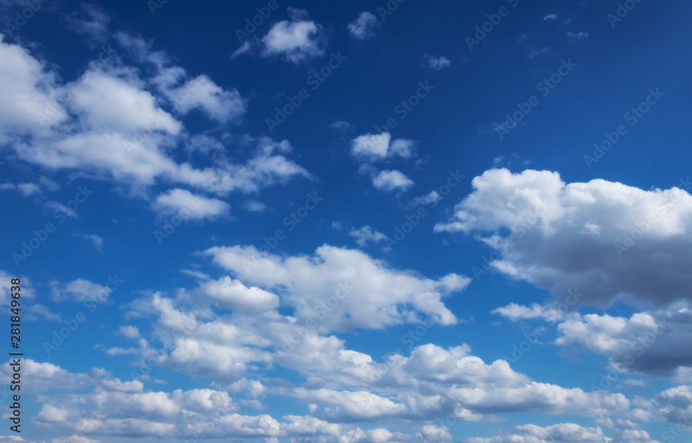 Blue sky with expressive clouds