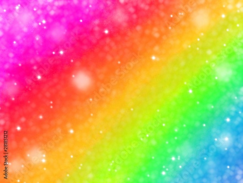 Bright pastel sparkling background. Glitter star dust. Defocused colorful design