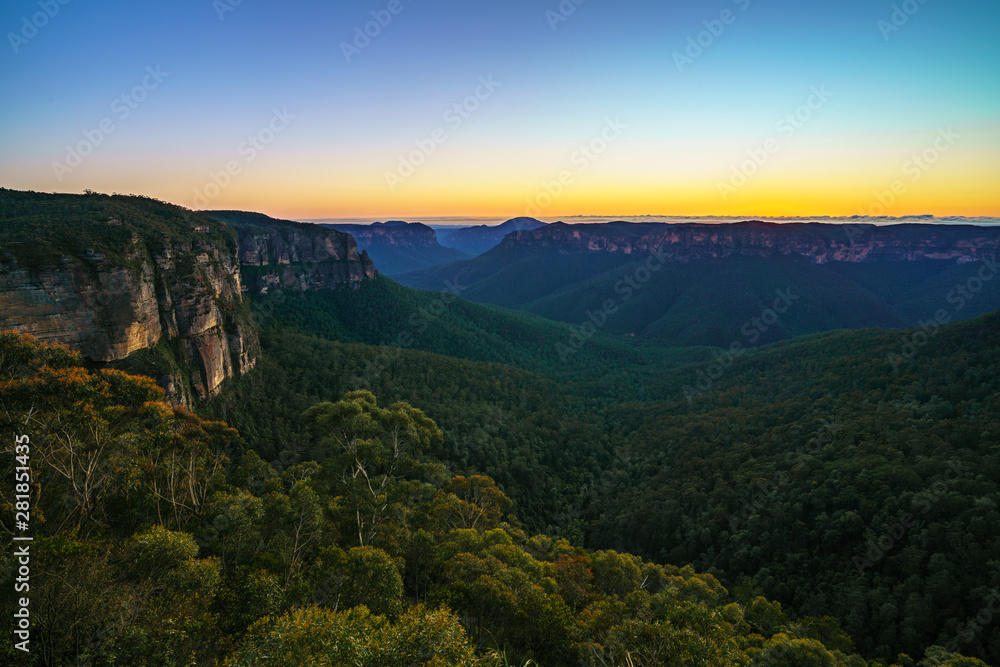 blue hour at govetts leap lookout, blue mountains, australia 55