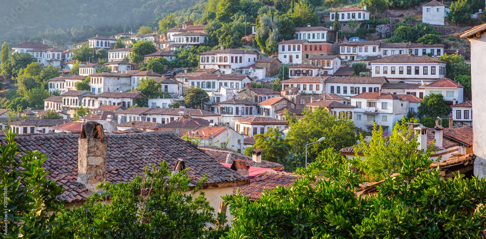 Panoramic view of Sirince village, Izmir Province, Turkey
