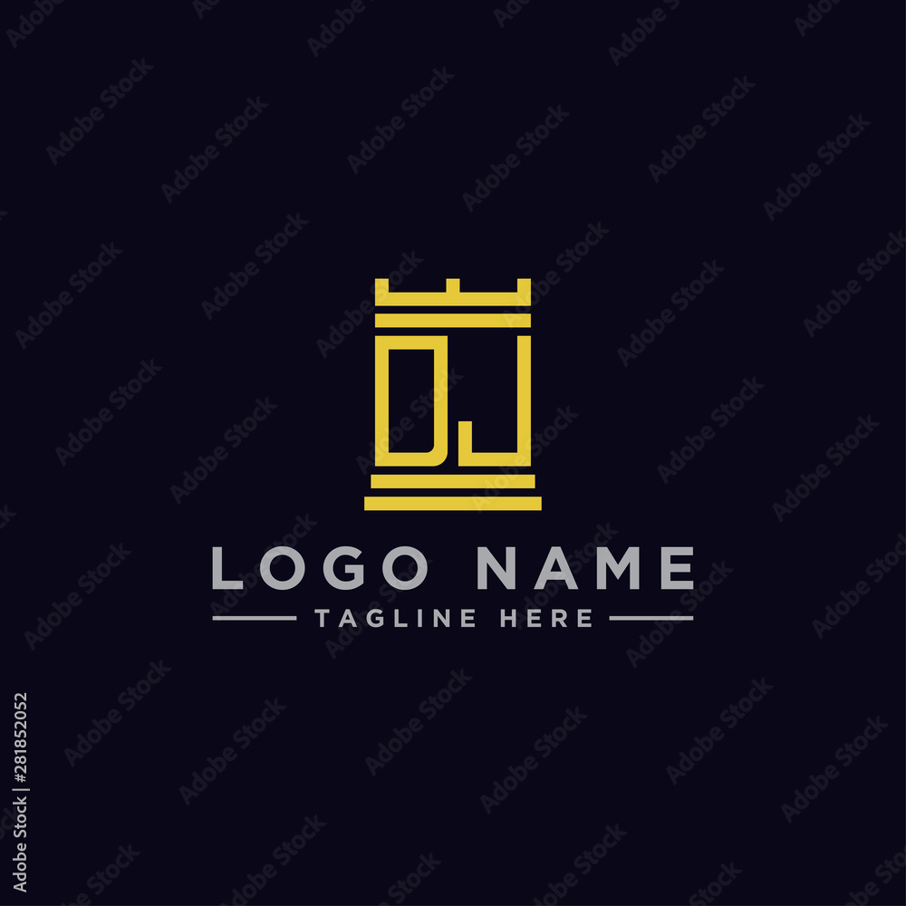 Inspiring company logo designs from the initial letters of the DJ logo icon. -Vector Inspiring company logo designs from the initial letters of the DJ logo icon. -Vector