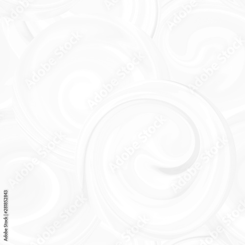 Pattern with white spirals, beautiful wallpapers for weddings.Texture 3 d background with abstract circles of different sizes, seamless pattern with waves. 