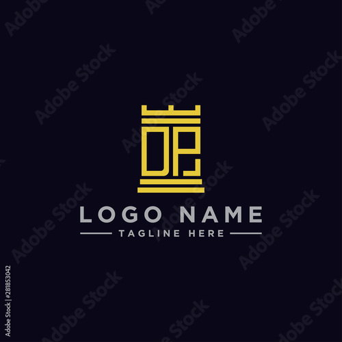 Fototapeta Naklejka Na Ścianę i Meble -  logo design inspiration for companies from the initial letters of the DP logo icon. -Vector