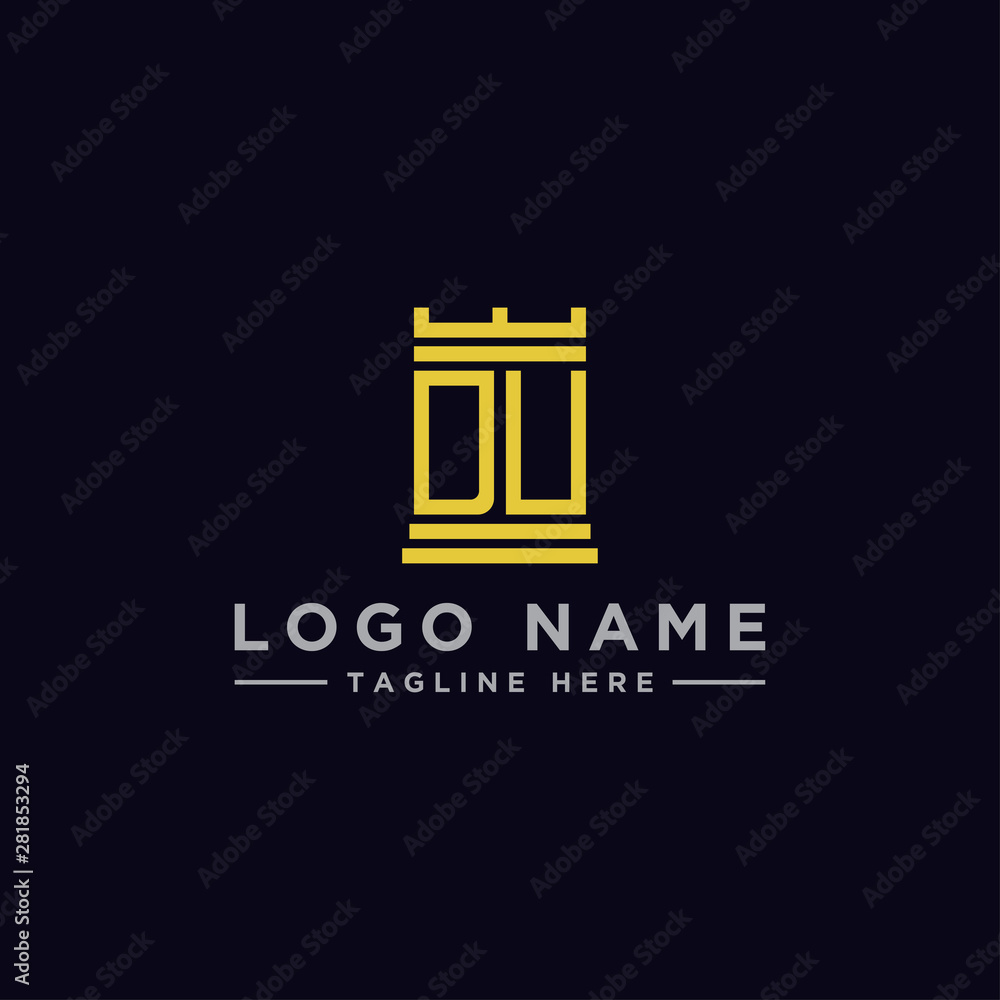 Inspiring company logo designs from the initial letters of the DU logo icon. -Vector Inspiring company logo designs from the initial letters of the DU logo icon. -Vector