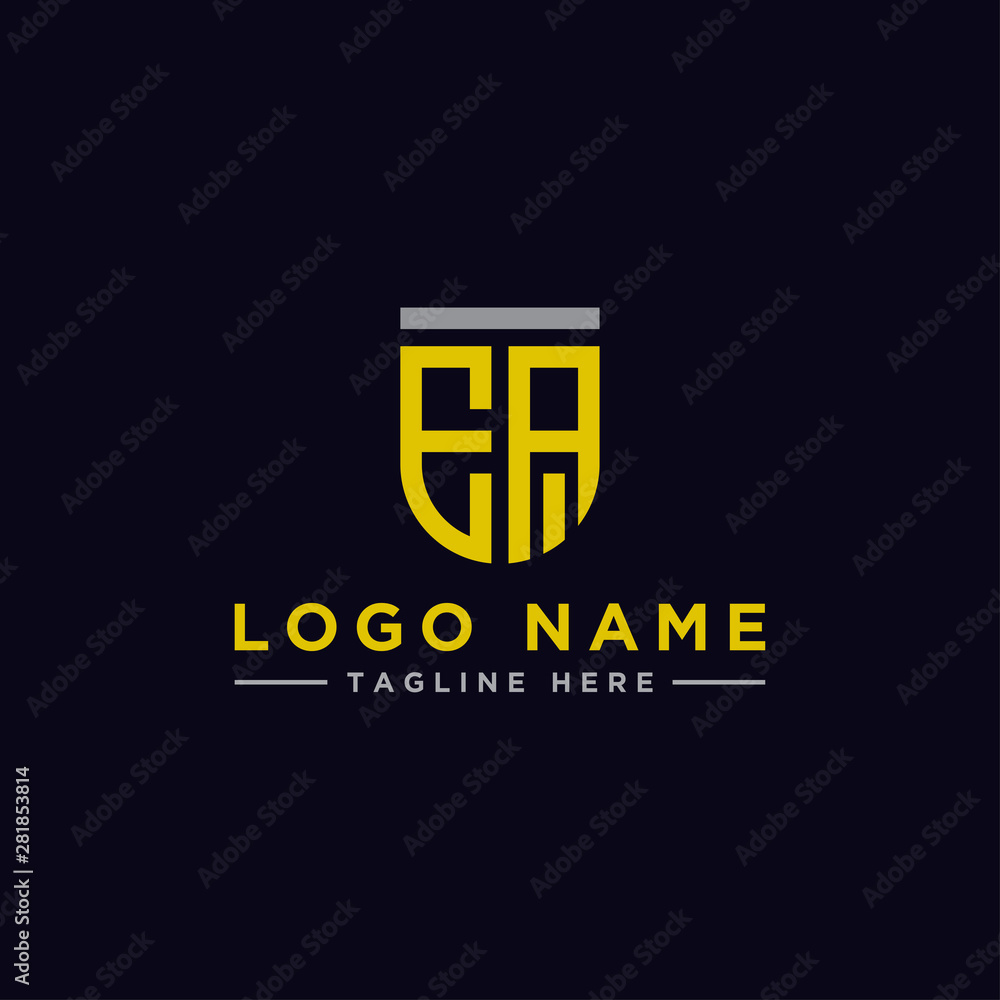 logo design inspiration for companies from the initial letters of the EA logo icon. -Vector logo design inspiration for companies from the initial letters of the EA logo icon. -Vector