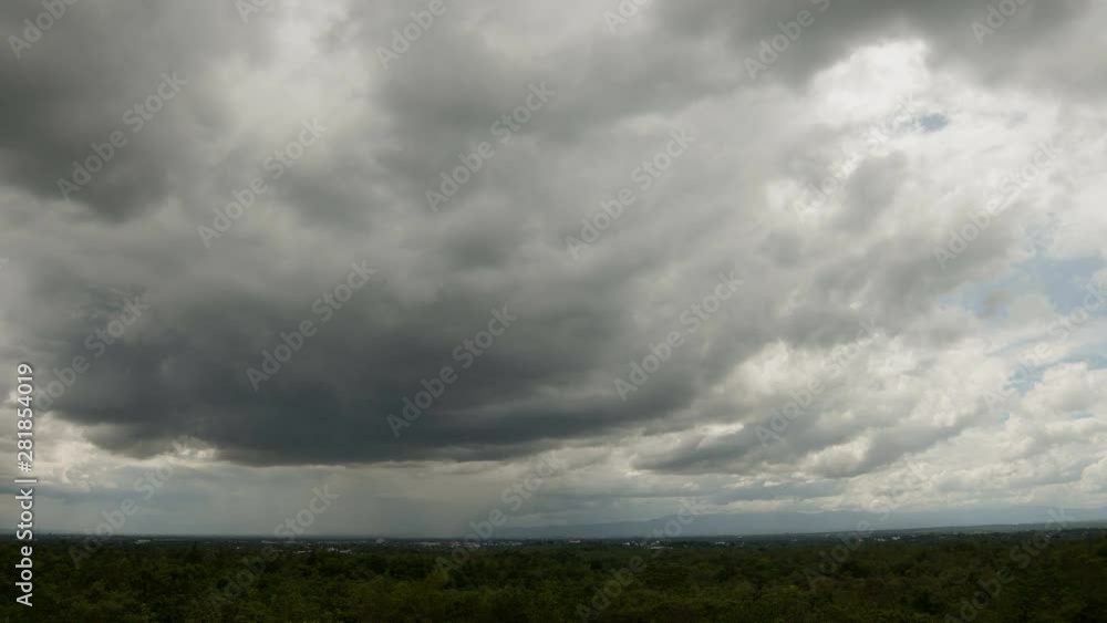 Timelapse Storm clouds with the rain Timelapse Storm clouds with the rain