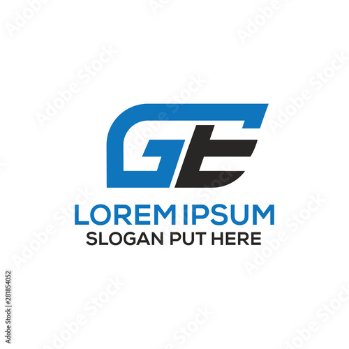 GE LETTER LOGO DESIGN TEMPLATE