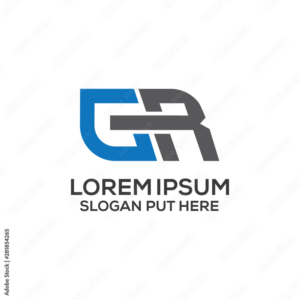 GR Letter logo design template GR Letter logo design template