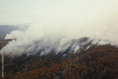 Fires in Russian forest, Transbaikal forest in fire, burning of © Ludmila