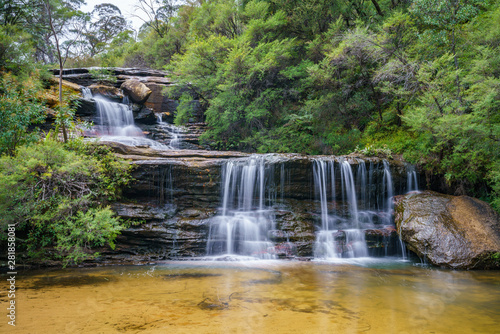 waterfall on undercliff walk, blue mountains national park, australia 14