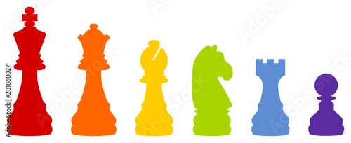 bunte Schachfiguren