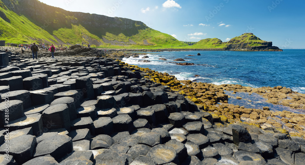 Εκτύπωση καμβά Giants Causeway, an area of hexagonal basalt stones, County Antrim, Northern Ireland