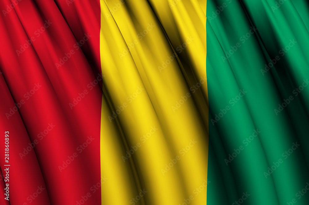 Guinea waving flag illustration. Guinea waving flag illustration.
