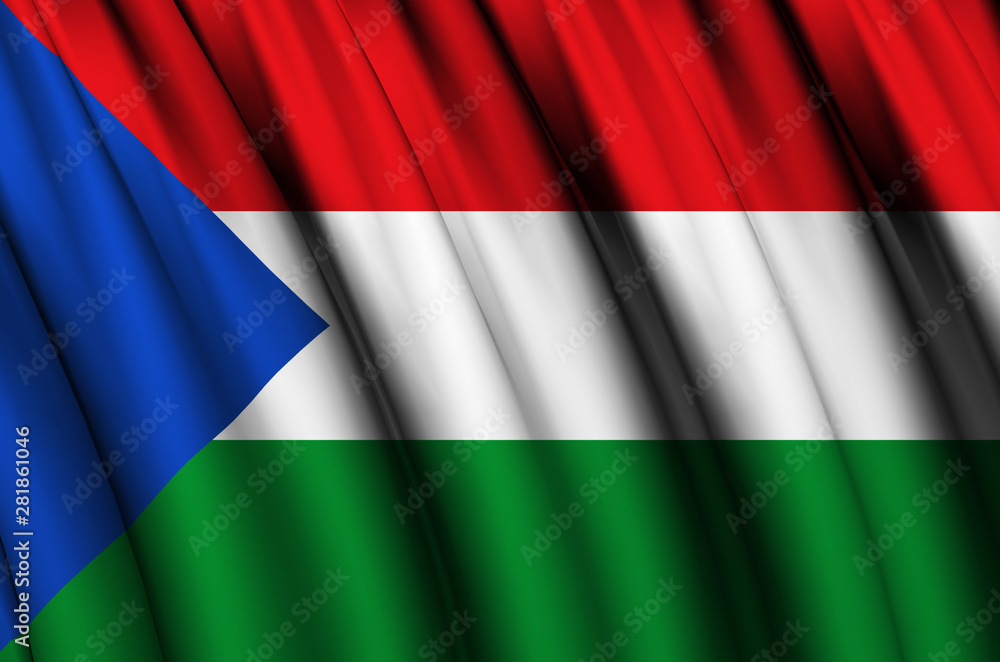Obraz premium Imbabura waving flag illustration.
