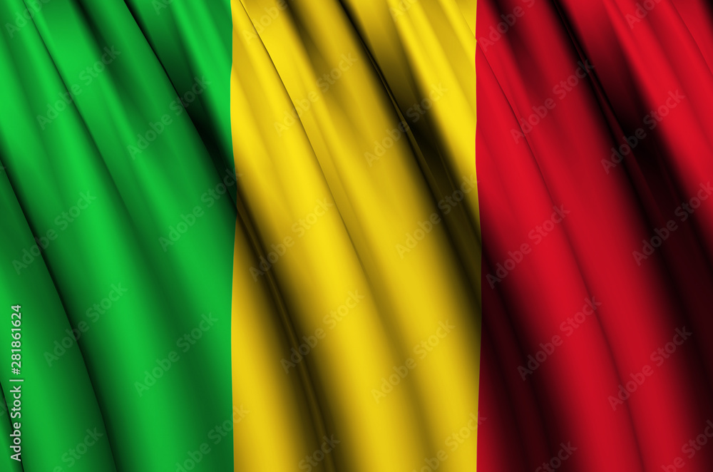 Mali waving flag illustration. Mali waving flag illustration.