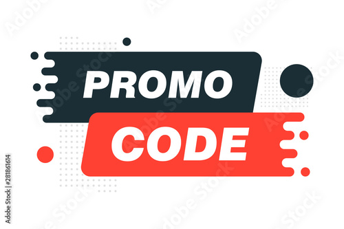 Promo code, coupon code. Flat vector set design illustration on white background