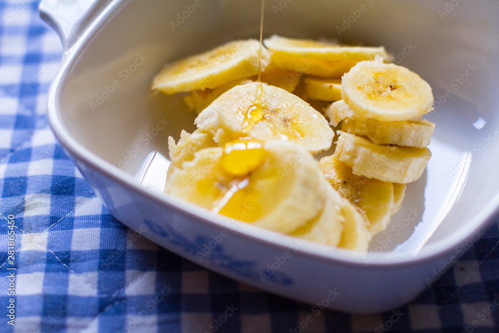 banana honey knife chopping board