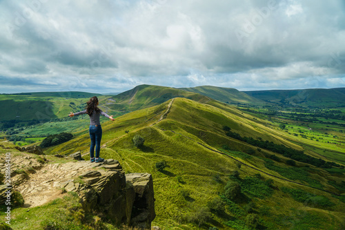 A woman at the peak, Peak District in England © Mansoureh