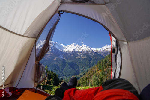 The view from tent near Tosh village