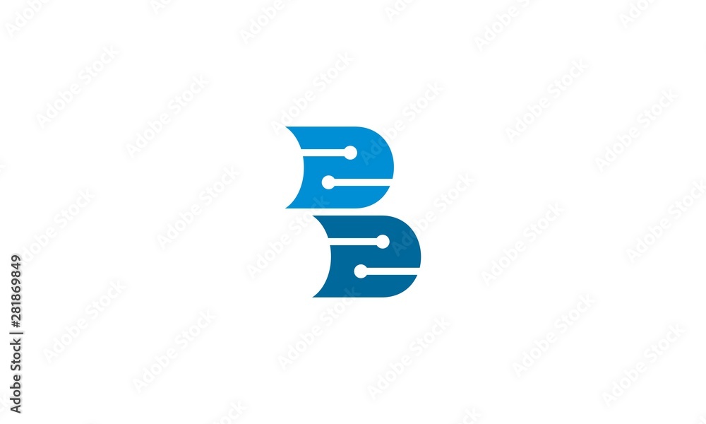 letter b tech logo