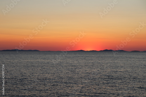 sunset over sea