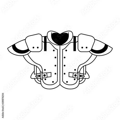 american football sport game cartoon in black and white