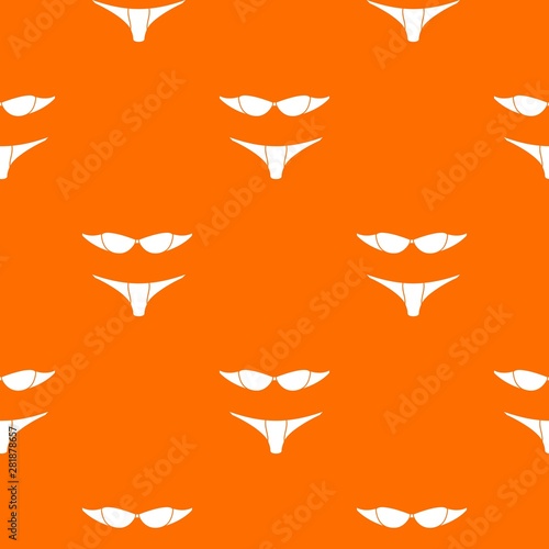 Retro bikini pattern vector orange for any web design best