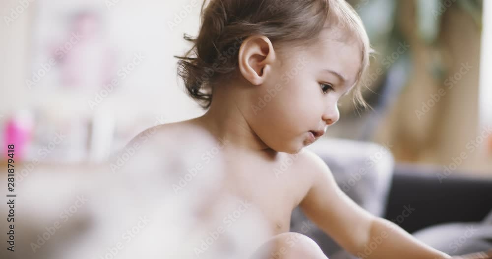 4K Portrait of an extremely cute baby girl. Shot on a cinema camera in RAW. 4K Portrait of an extremely cute baby girl. Shot on a cinema camera in RAW.