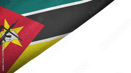 Mozambique flag left side with blank copy space