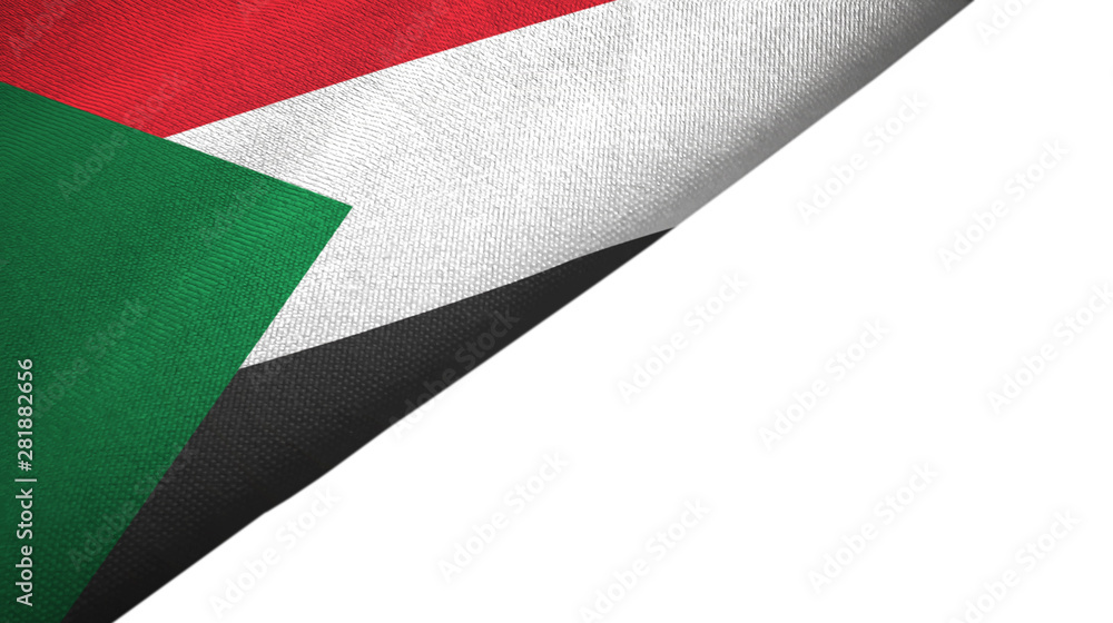 Sudan flag left side with blank copy space