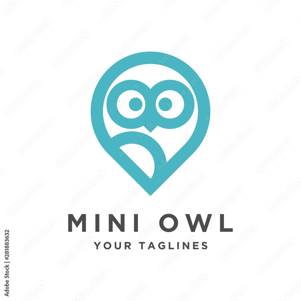 Fototapeta premium Simple vector modern owl logo