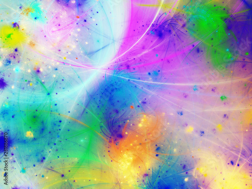 rainbow abstract fractal background 3d rendering illustration