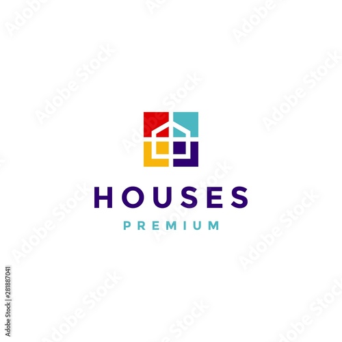 Modern abstract house logo template