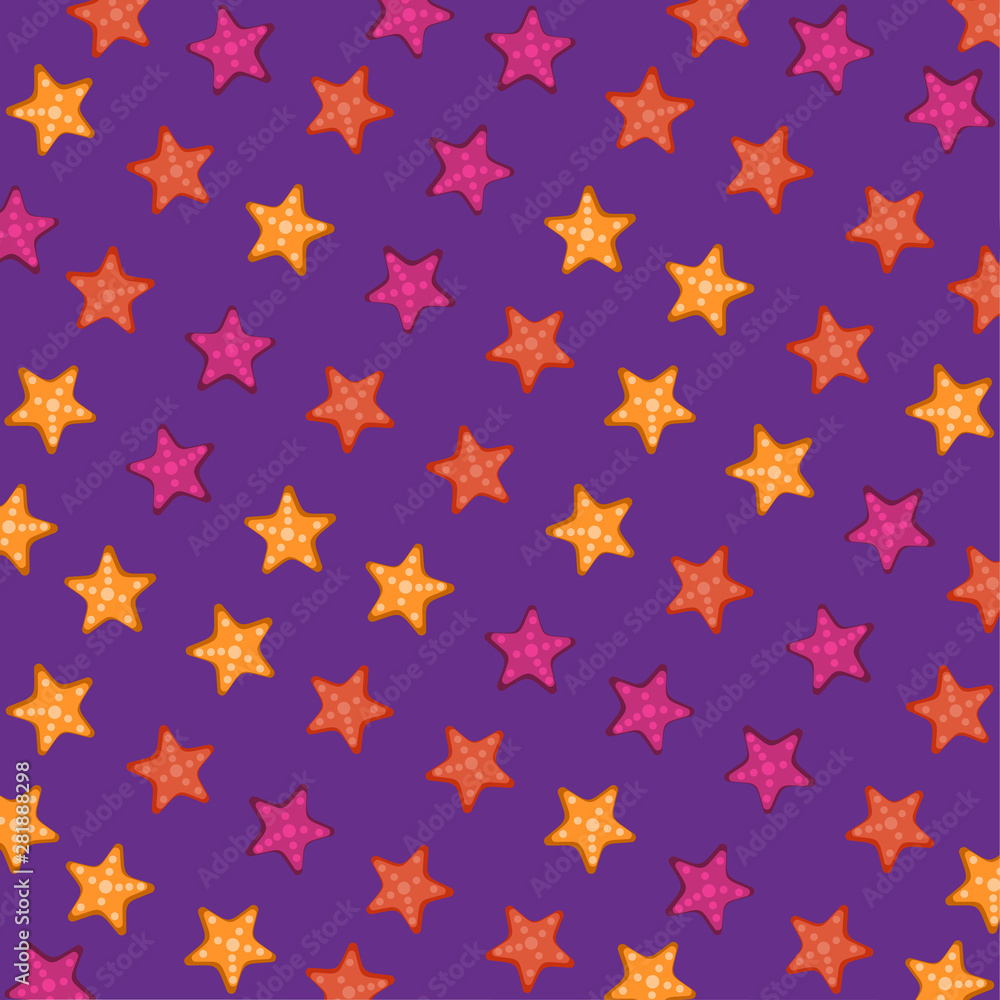 starfish patterns on purple background vector illustration starfish patterns on purple background vector illustration