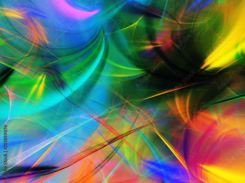 rainbow abstract fractal background 3d rendering illustration rainbow abstract fractal background 3d rendering illustration
