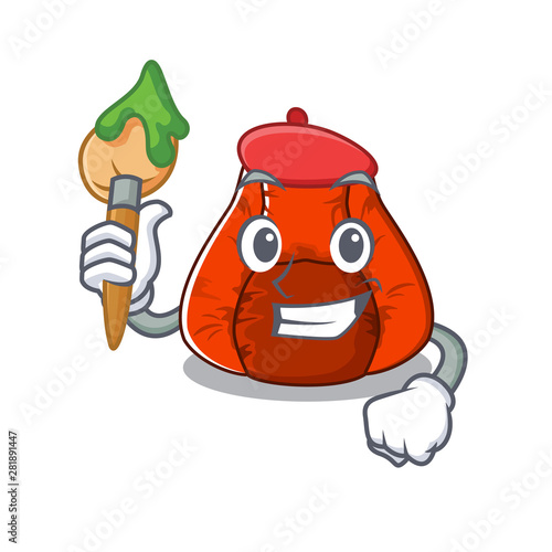 Artist bean bag chair in cartoon shape