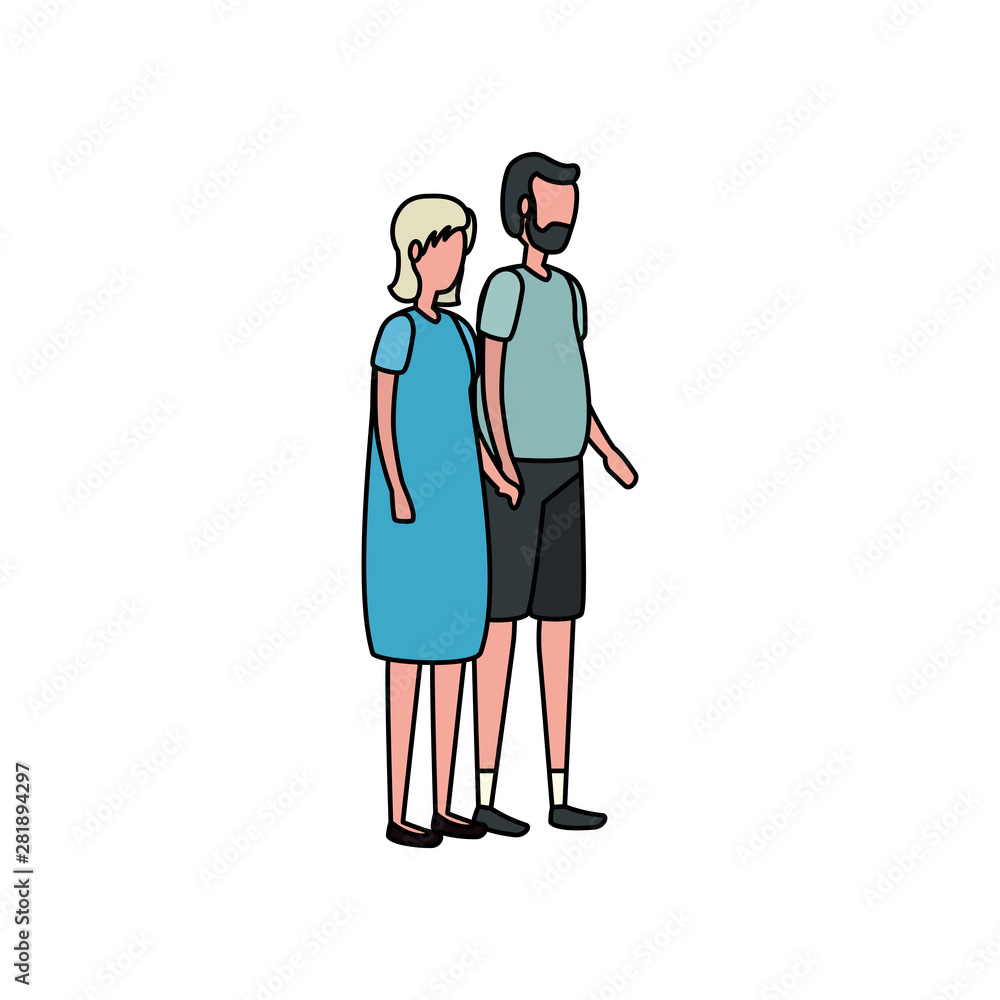 cute grandparents couple avatars characters cute grandparents couple avatars characters