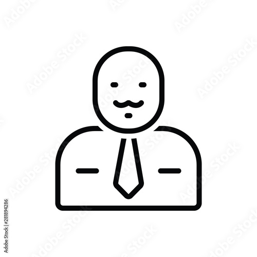 Black line icon for dad 
