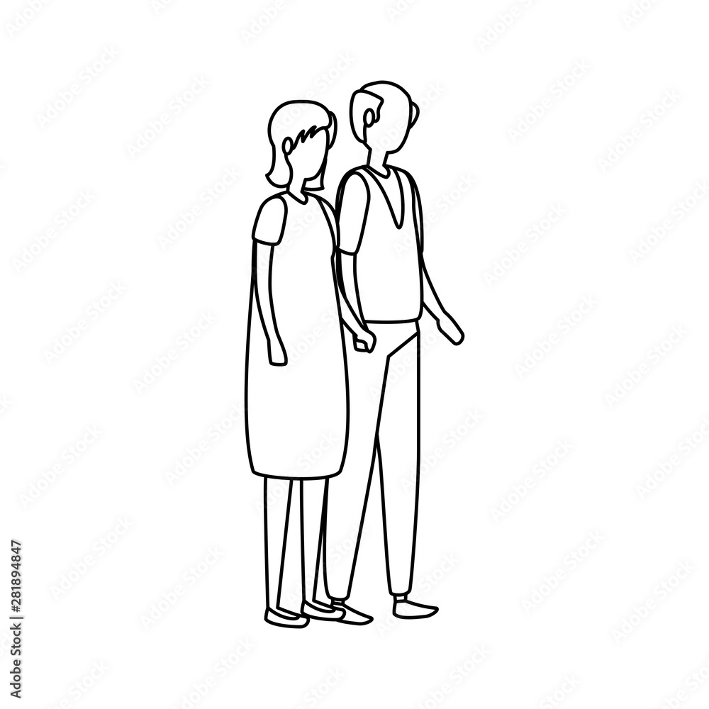 cute grandparents couple avatars characters cute grandparents couple avatars characters