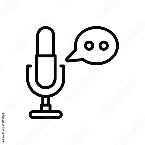 Black line icon for narrative