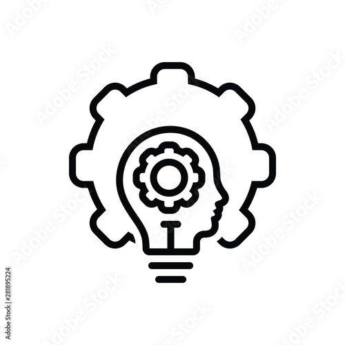 Black line icon for ability 