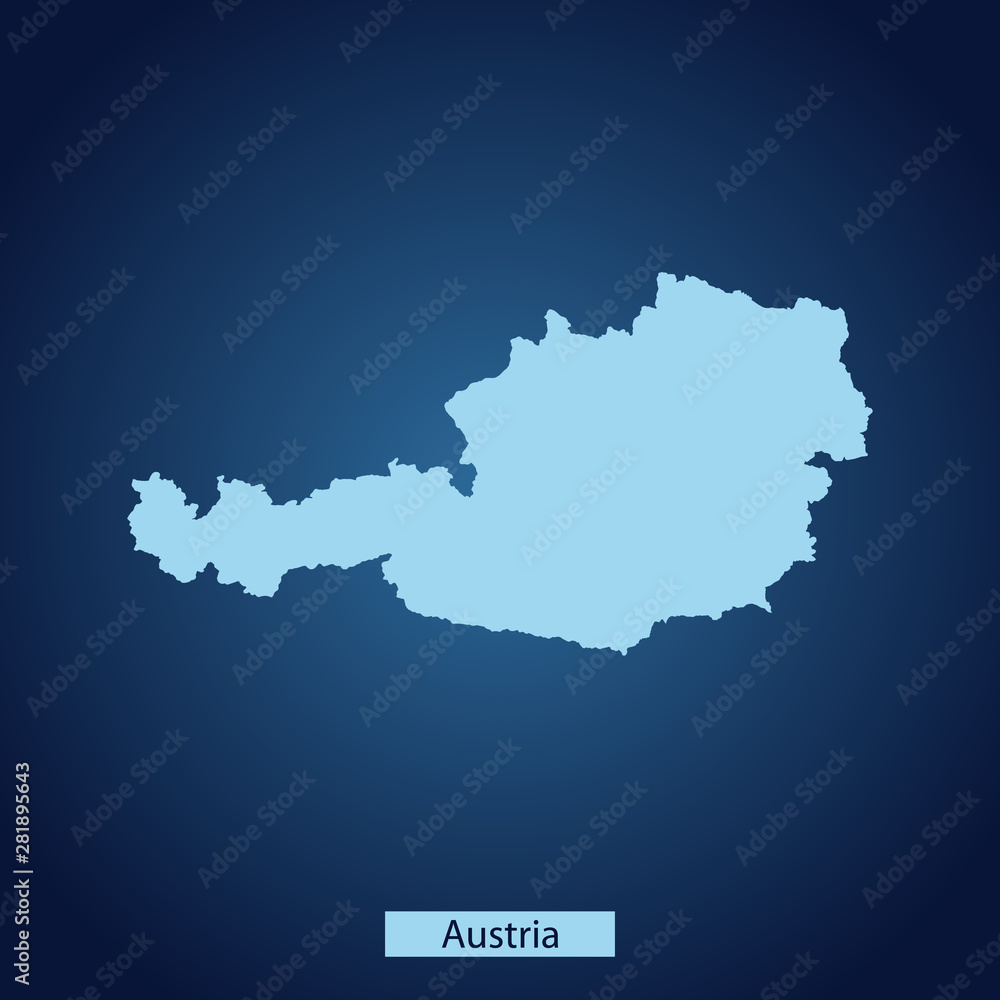 map of Austria