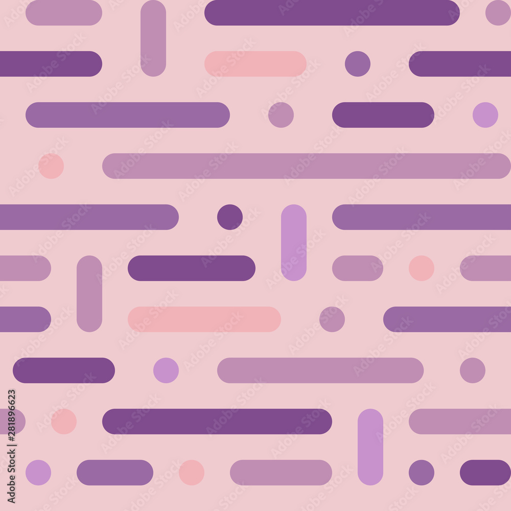 Simple seamless background. Rounded rectangles. Simple geometric shapes pattern. Pink and purple. Morning colors. Simple seamless background. Rounded rectangles. Simple geometric shapes pattern. Pink and purple. Morning colors.