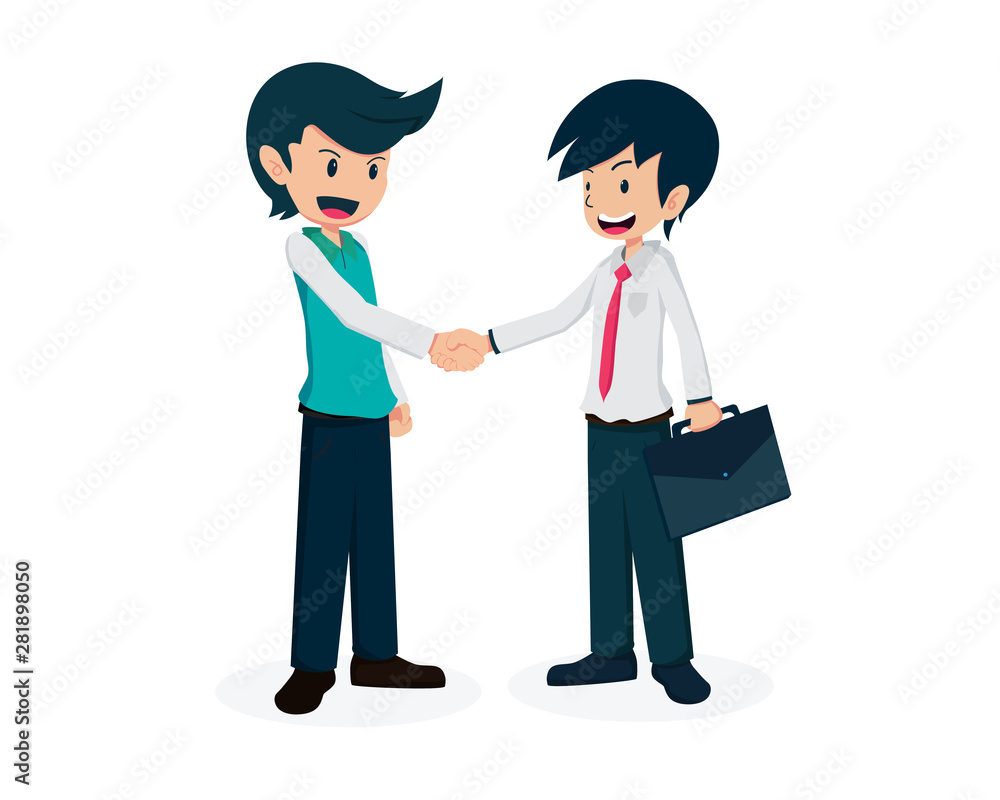 Salary Man 01 Collaboration With Partner Salary Man is Shaking hands with partner good partner good business. Salary Man 01 Collaboration With Partner Salary Man is Shaking hands with partner good partner good business.