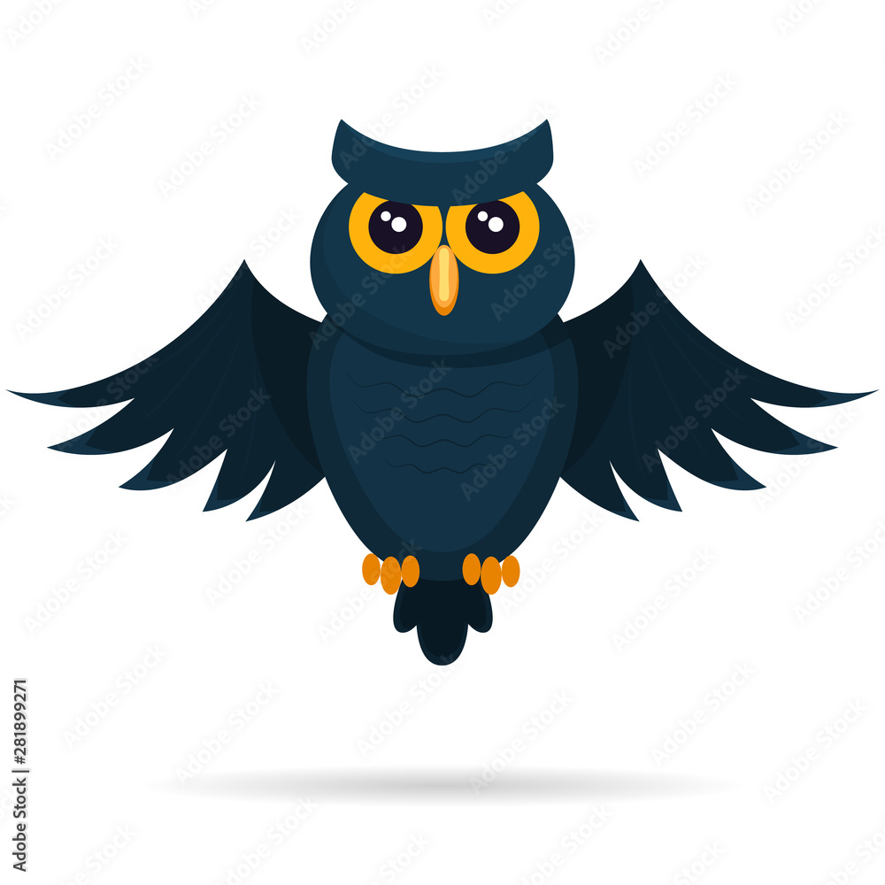 Halloween owl on white background. Vector illustration. Halloween owl on white background. Vector illustration.