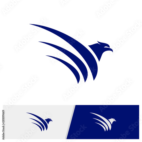 Eagle logo design vector. Simple Eagle logo template. Icon Symbol. Vector Illustration