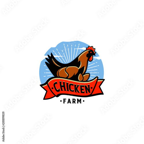 Chicken Farm Logo Collection Stock Vector