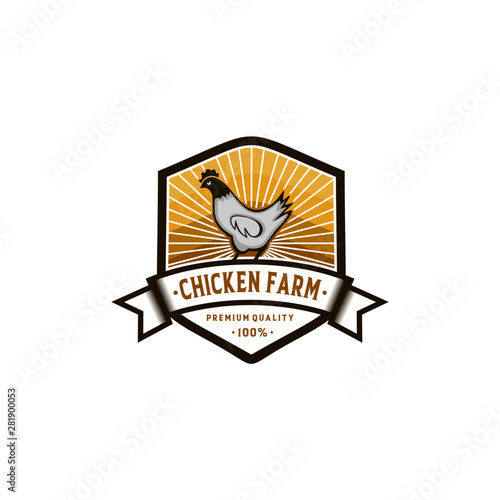 Chicken Farm Logo Collection Stock Vector