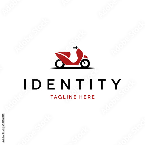 Scooter Logo Design Vector Template Free Vector, Scooter Logo design silhouette vector template. Motorbike shop store Logotype concept icon.