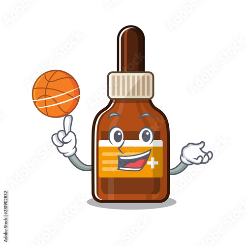 With basketball iodine isolated with in the mascot